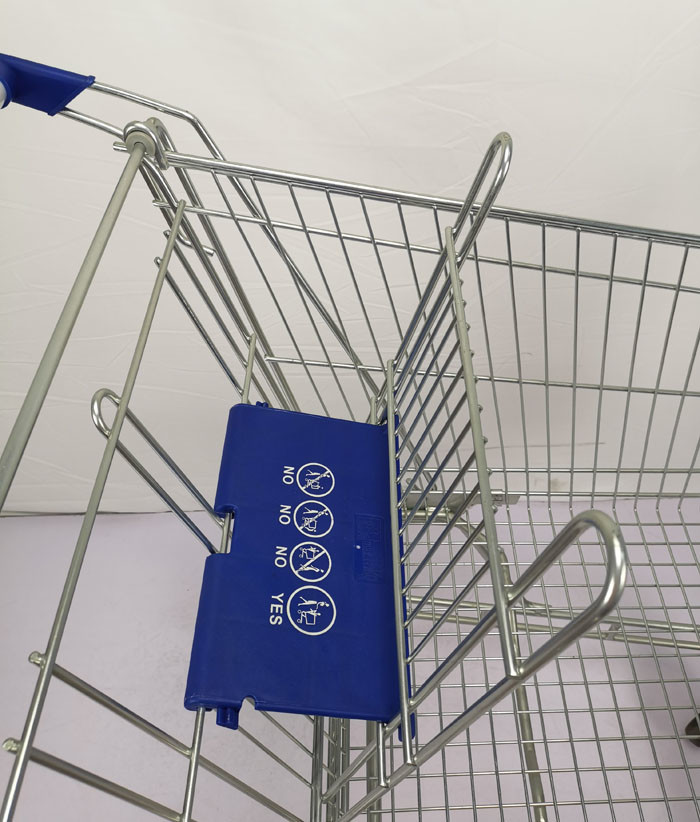 Regular 125L Supermarket Shopping Trolley Zinc 4 Wheel Shopping Trolley CE
