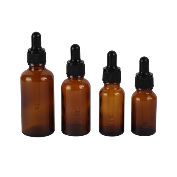 15ml 20ml 30ml 50ml 100ml Cosmetic Dropper Bottle Thick Dark Amber Glass