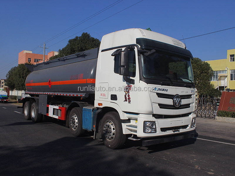 FOTON AUMAN 8x4 24.68cbm Chemical Tank Truck For Flammable Fluid Methanol Ethanol
