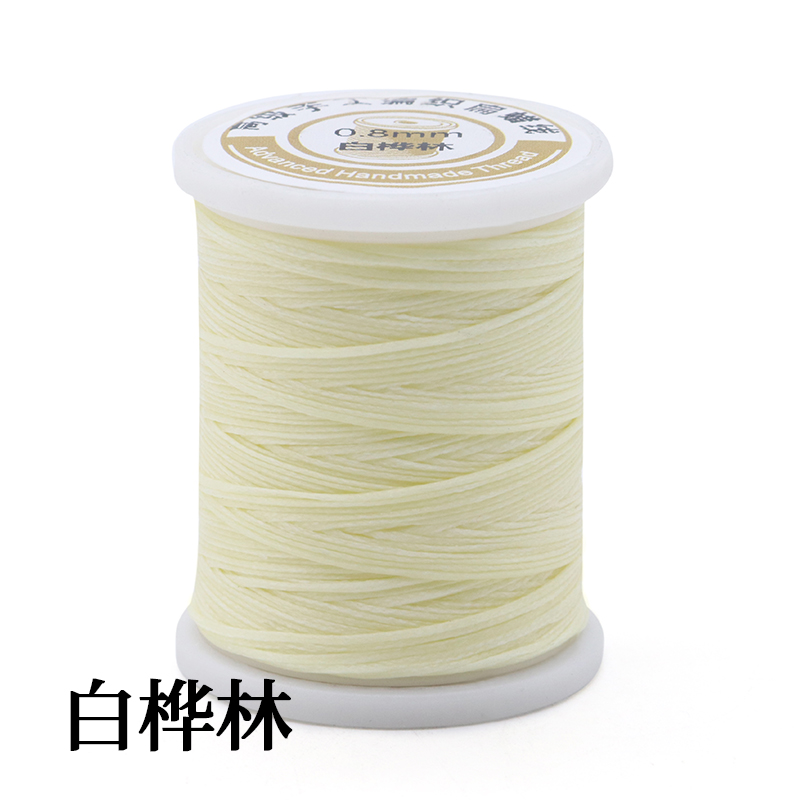 Polyester/ Waxed Material Hand Stitched Leather Thread 0.8mm Flat Wax Thread 50m