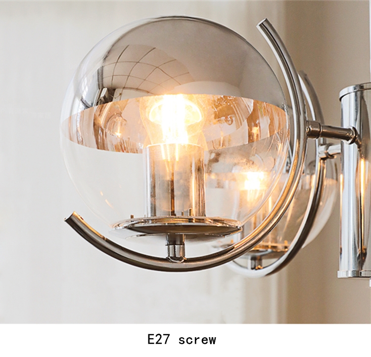 Modern Chrome Chandelier Bedroom Dining Room Art E27 Glass Ball Chandelier (WH-MI-407)