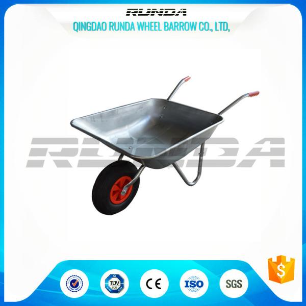 Light Weight Garden Wheel Cart Galvanized Steel Rubber Wheel 80kg Weight