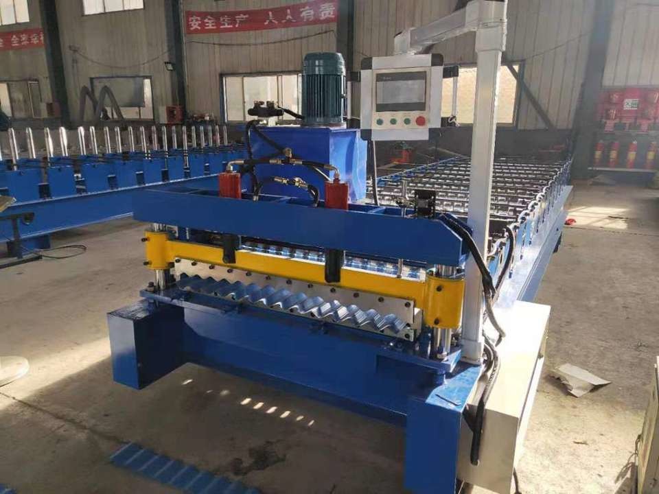 Galvanized Corrugated Roof Roll Forming Machine 0.3 - 0.8mm Thinckness