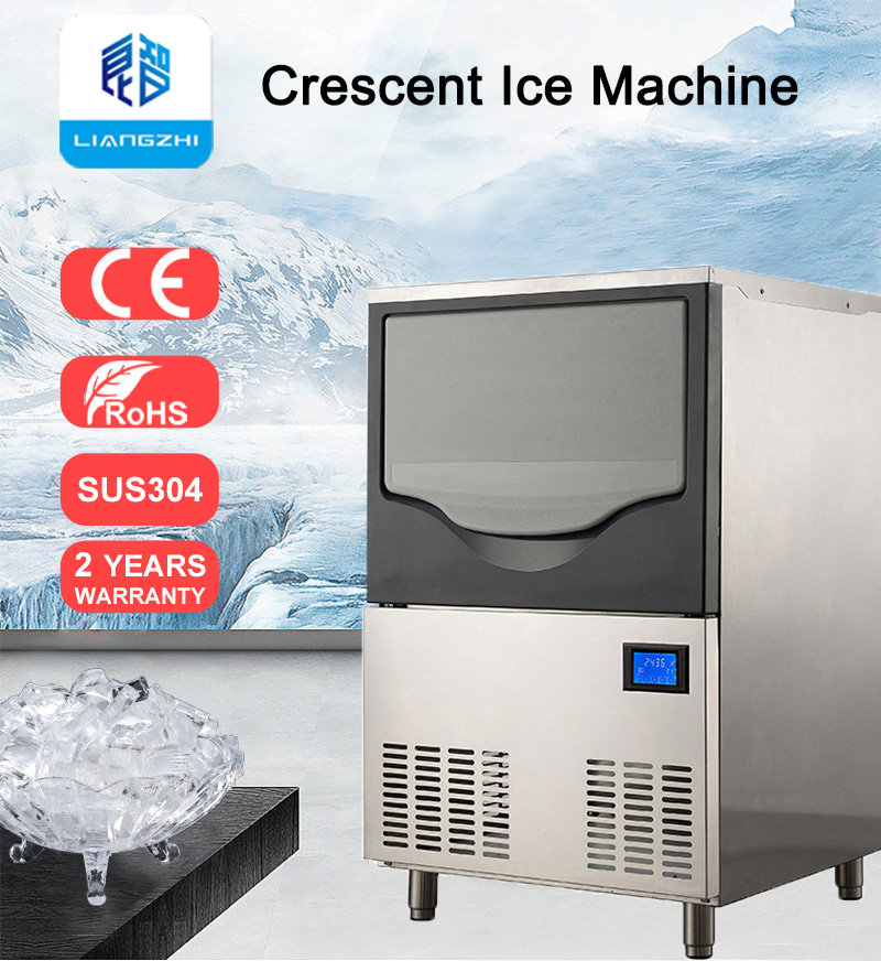 Bitzer Compressor 90kg 24Hours LZ-200 Commercial Crescent Ice Maker Machine Suppliers