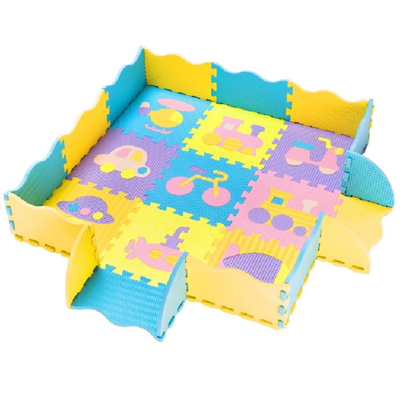 Eco-Friendly 100% eva puzzle mats with fence soft baby play mat