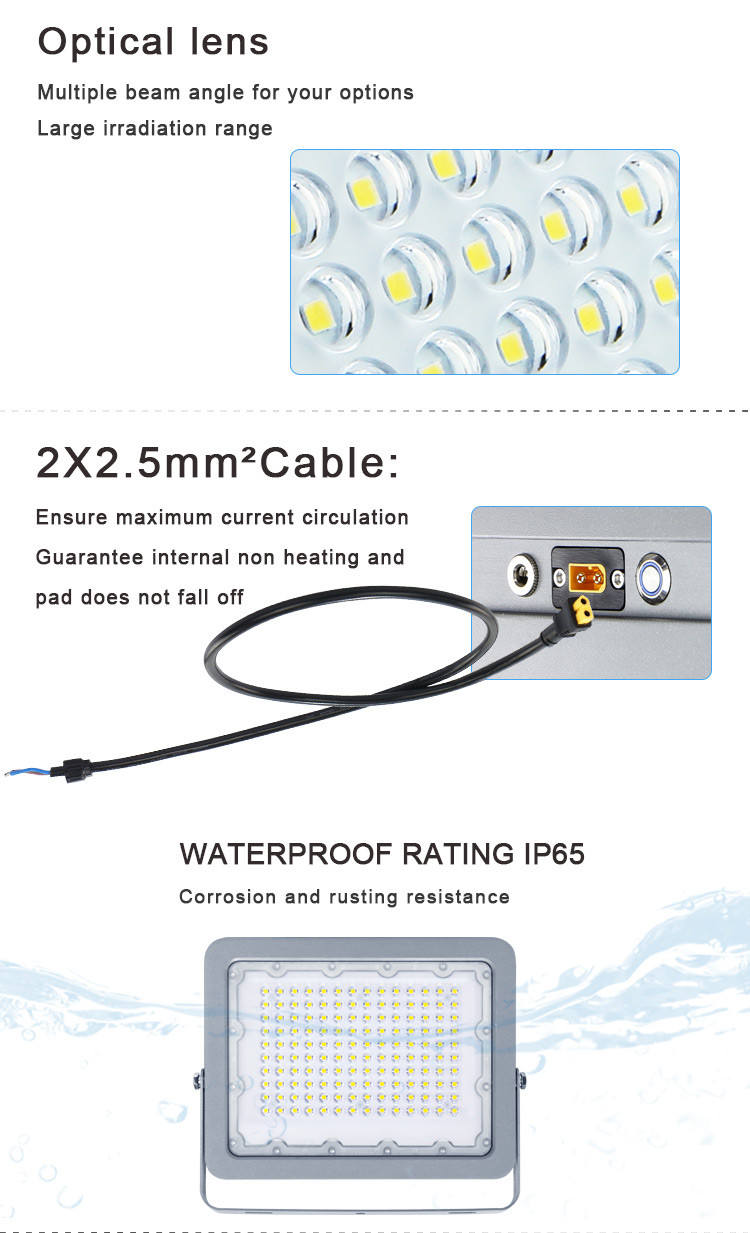 Explosion Proof 100W 300W Led Solar Flood Light For Gym