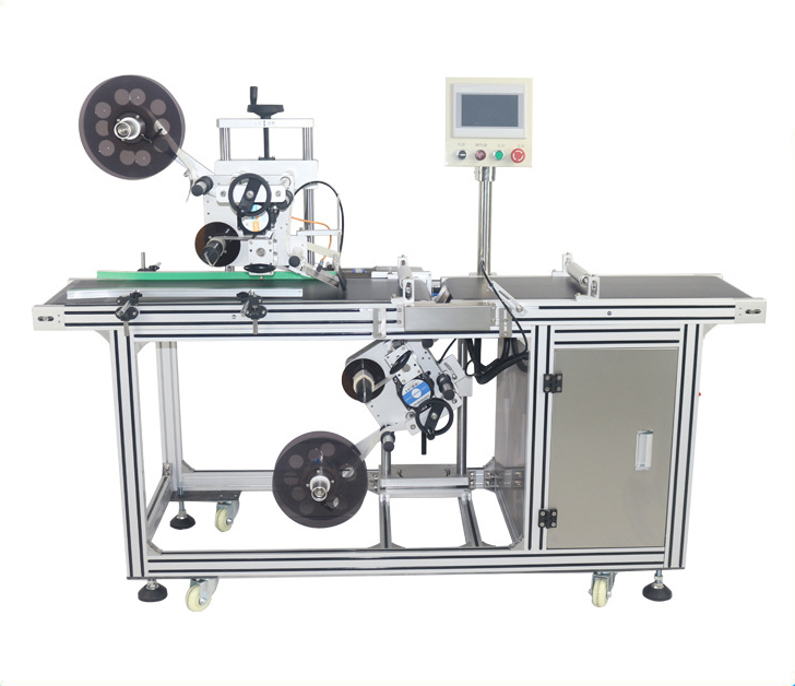 Advanced Coffee Bag Labeling Machine with ZEBRA Printer and Commodity Label Applicator