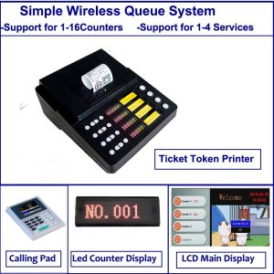 Simple Multiple Function wireless queue management ticket printer customer flow queue system