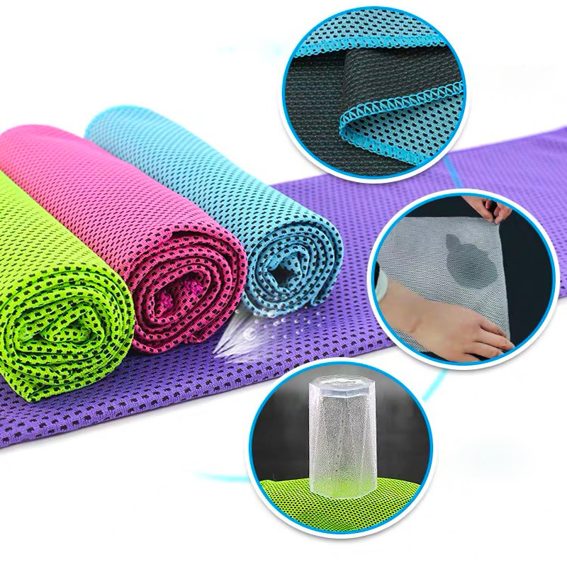 Sublimation Prints Cold Snap Microfiber Cooling Towel For Sports Gym