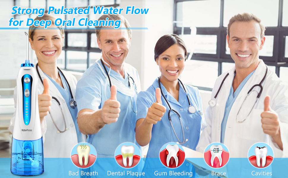 Rechargeable Cordless Water Flosser Hf 9 With 2500mAh Battery