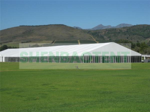 Clear Span Marquee Catering Tents With Glass Wall Aluminium Profile 4 Meter