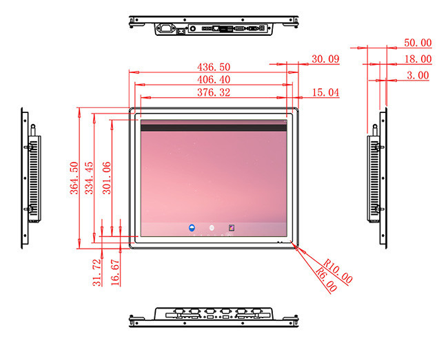 19-Inch Integrated Android Touch Display for Access Control and Diagnostics Tools