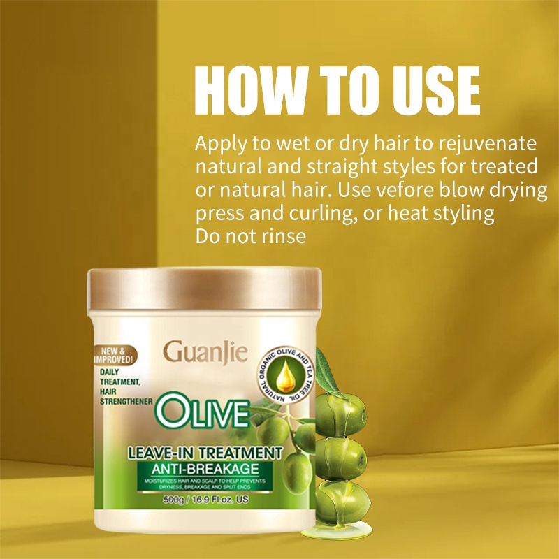 Moisture Leave In Conditioner for African Curly Hair Olive Oil Hair Softening Cream