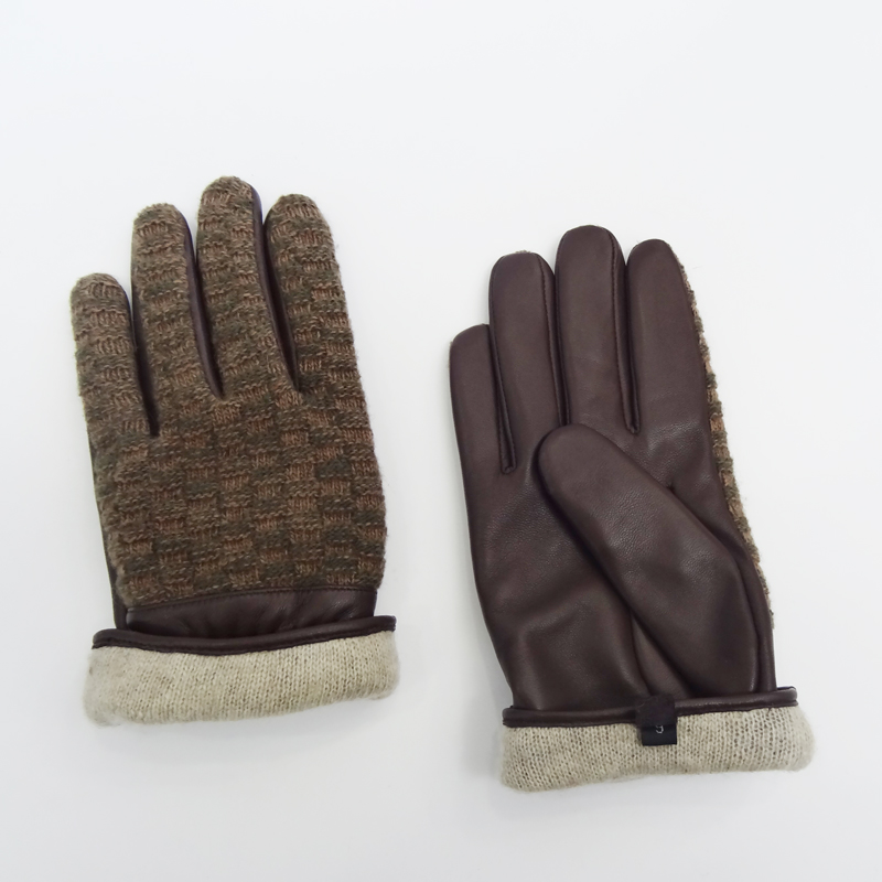 Comfortable Mens Soft Leather Gloves Silk Lining With Custom Styles