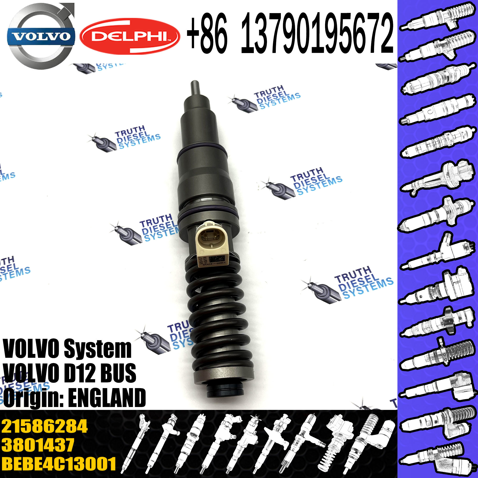 2 Pins Fuel Injector Overhaul Repair Kits For VOL E1 Injector 20430583 20440388 20500620 21586294 21586284