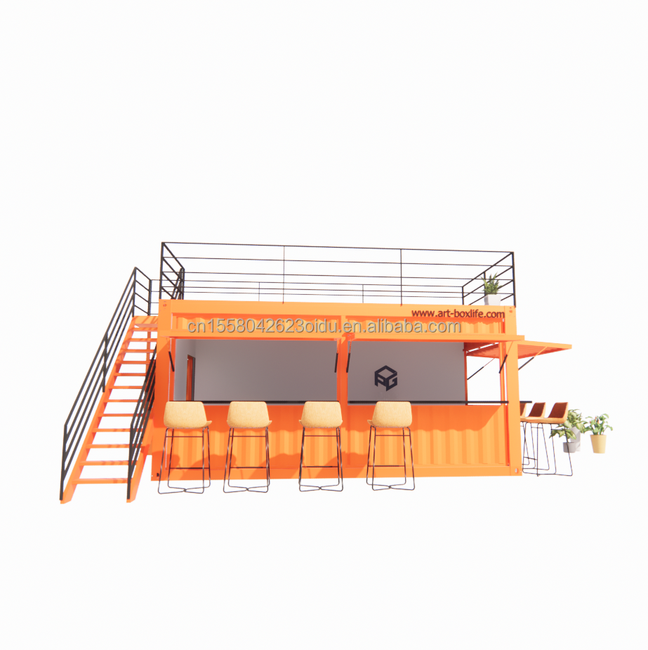 Affordable 20ft or 40ft Shipping Container Prefabricated Shops Stores with Aluminum Alloy Windows