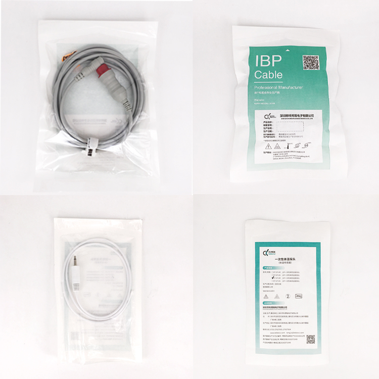 DB9 One Piece 5 Leads EKG ECG Patient Cables 9 Pin TPU AHA IEC ECG Cable