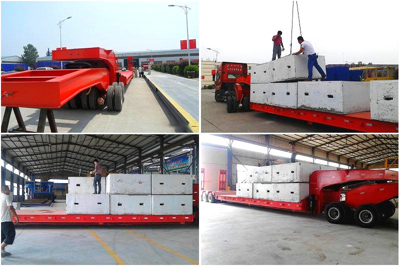100ton Detachable Gooseneck Dropdeck Semi-Trailer for 5 Axle Steering Low Bed Trailer