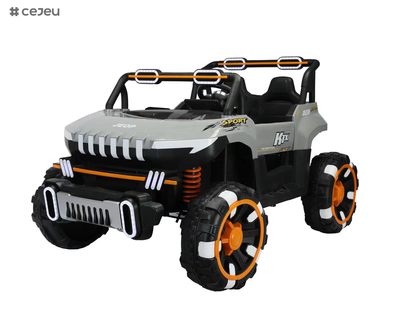 Gift for Boys & Girls: Electric UTV with Adjustable Seatbelts,Music/Light Handle Four wheel suspension