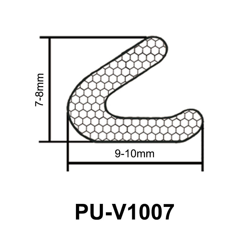 V Shaped PU Foam Seal Strips Self Adhesive Weather Stripping For Doors