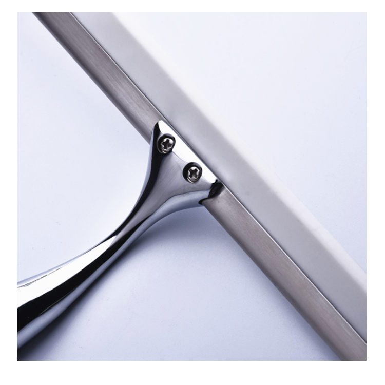 Zinc Alloy Window Wiper Squeegee With Suction Hook Glass Window Wiper Handle Chrome