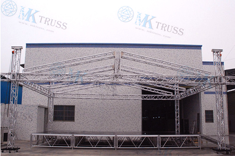 50*2mm Main Tube Portable Fast Deploying Stages Fixed Truss Structures with 20*2mm Brace Tube