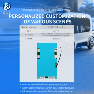 KLS Factory stocks BMS 8S 24V 80A battery Lifepo4 with balance and temperature