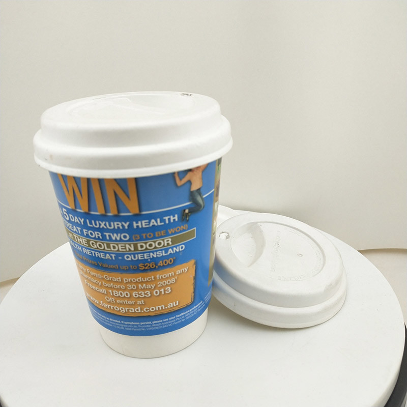 Eco Friendly Double Wall Paper Cup 10 Oz Disposable Insulation For Hot Drink