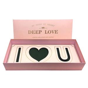China Custom Logo Printing Valentine Mothers Day Gift Boxes Pink Deep I Love You U Mom Rose Flower Box on sale