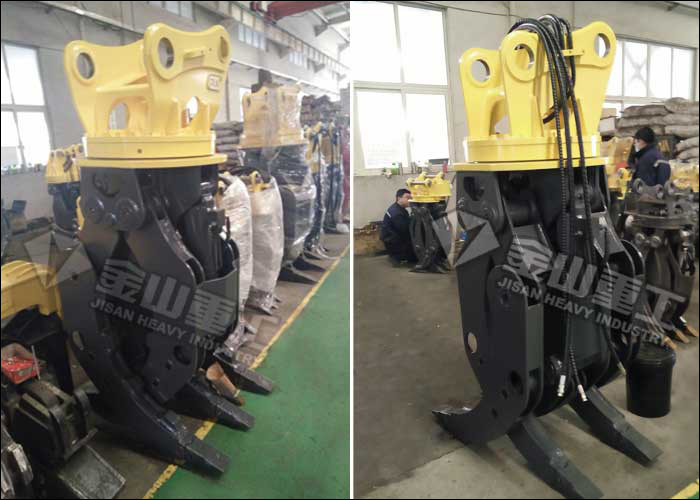 Wide Opening Excavator Rock Grab , Scrap Grapple For Excavator SANY SY200 SY210 SY220