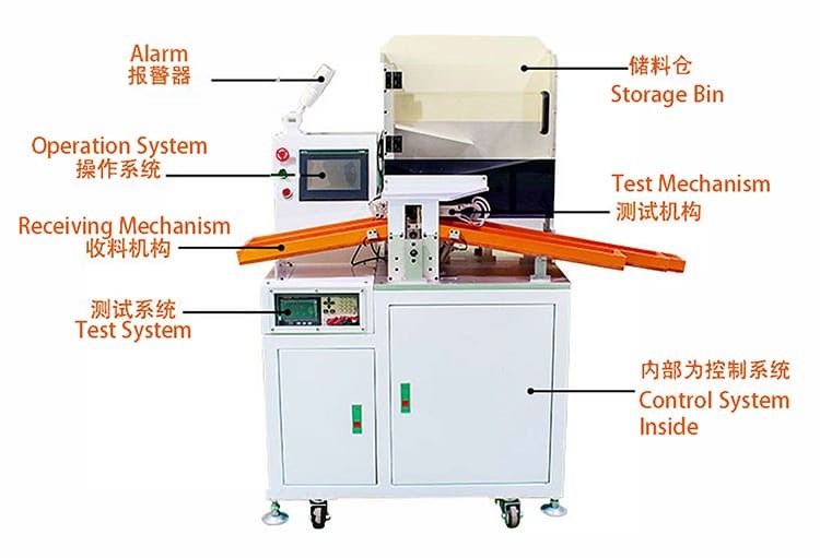 5 Channel Automatic Battery Sorting Machine For 18650 21700 Cylindrical Cell