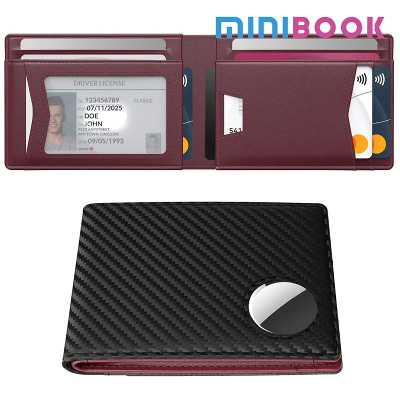Short Wallet Genuine Leather RFID Blocking Bifold Real Leather Wallet Custom Men's