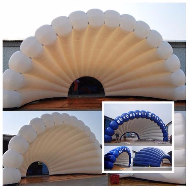 8m Fan-shaped Inflatable Semicircular Tent