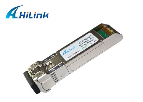 ER 1550nm 40km Hot Pluggable SFP+ Transceiver Module , 10 Gigabit SFP Fiber