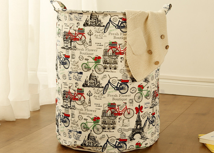 Foldable washing laundry clothes basket toy storage bag large box customized national series