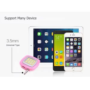 LED FLASH light for Camera Mini Selfie Sync for IOS Android with USB Cable GK