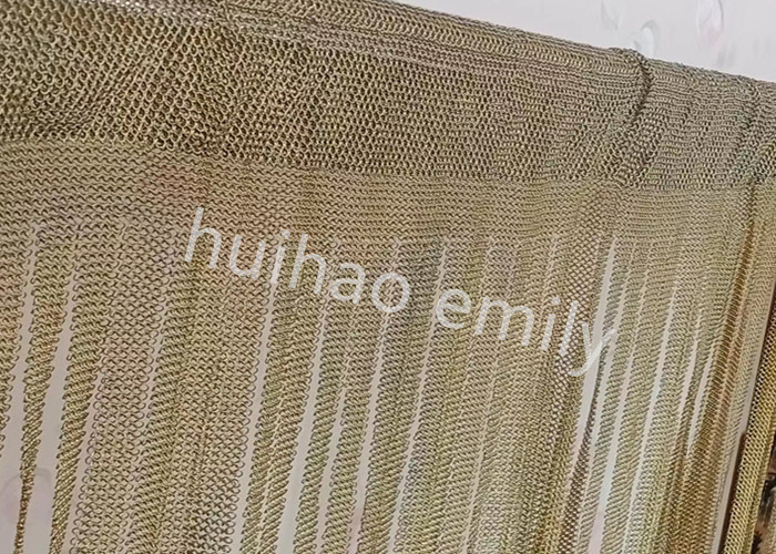0.8x7mm Welded Type Ring Mesh Curtain For Interior Decoration
