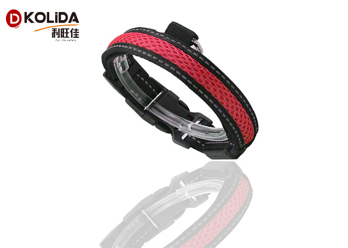 Nylon Webbing 100% Eco - Friendly Nighttime Safety LED Dog Collar Double For Small Dogs