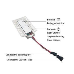 Bathroom Mirror Defogger Touch Sensor Switch with 90V 250VAC Voltage and Smart