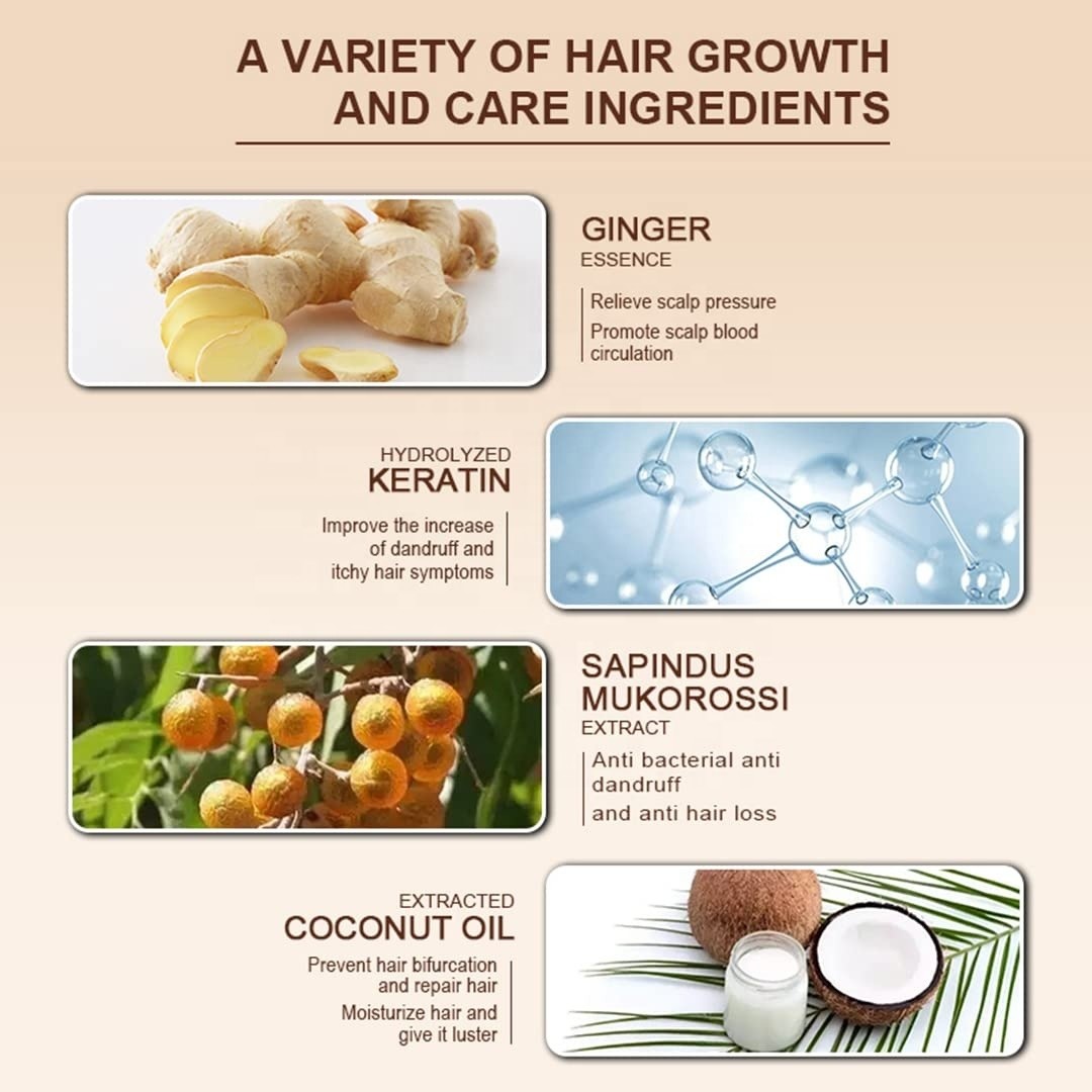 Ginger Shampoo And Conditioner Treatments Natural Organic Hair Care Private Label Shampoo Range Scalp Care Hair Wash