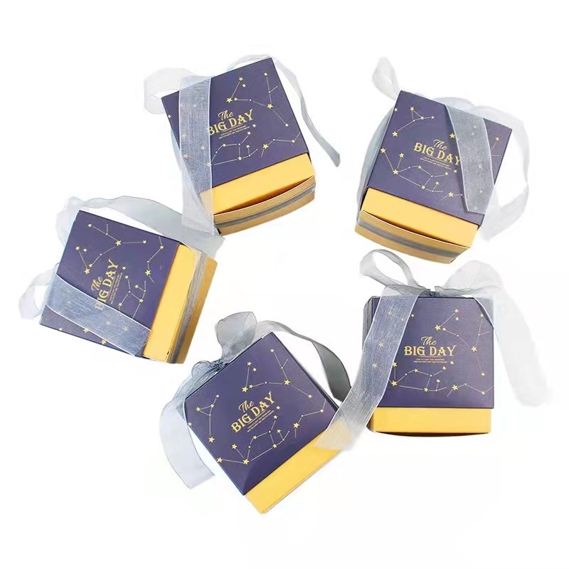 128gsm To 350gsm Wedding Favor Cake Box Bridal Shower Gift Boxes With Silk