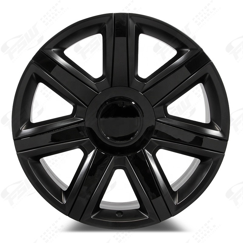 4739 22x9 GMC Wheels 7 Spoke Style Chrome 24 Inch Cadillac Escalade Replica Rims