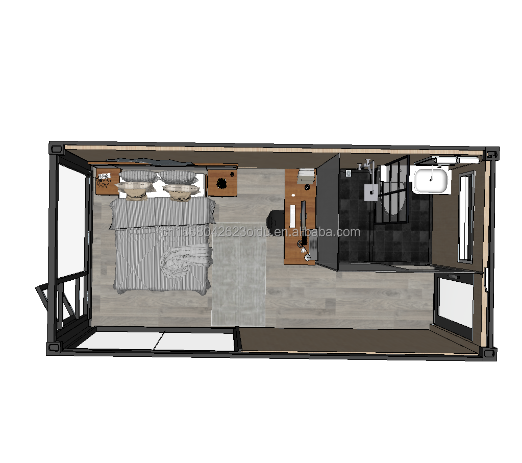 Easy Assemble Luxury Living Container House with Galvanized Steel Square Tubes Main Structure
