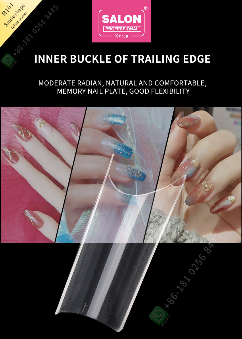 China Smile Matte False Nail Tips Salon Half Manicure Tip on sale