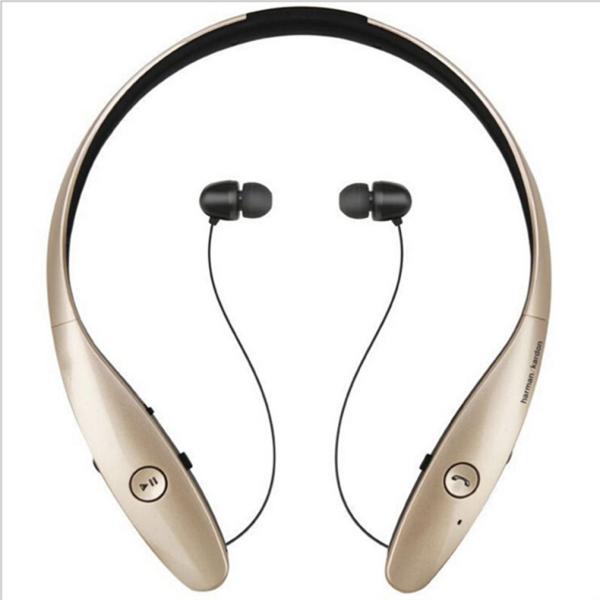Running Sports Bass Cordless Wireless Retractable Bluetooth Headphones Neckband