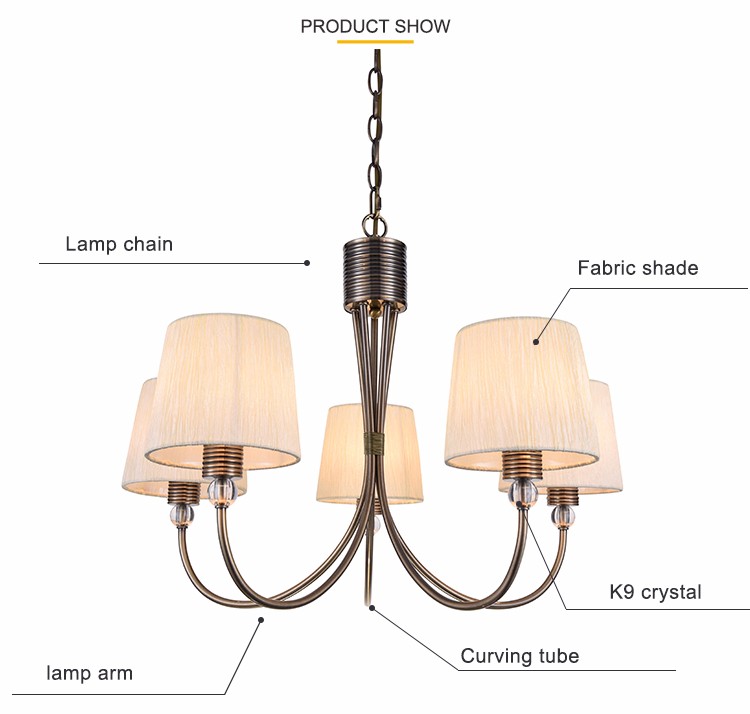 Modern bedroom entryway Metal chandeliers for indoor home lighting (WH-MI-12)