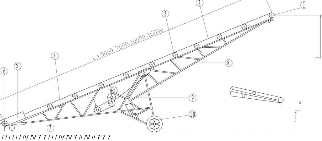 OEM Custom Height Adjustable Grain Bag Portable Conveyor Belt System Belt Conveyor