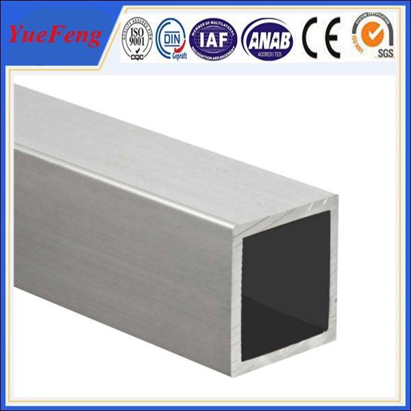 China top aluminium square tube standard size,customized size aluminium hollow
