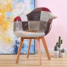 Buy cheap Modern Hotel Room Furniture Bent Wood Dinning Wedding Chair Patchwork Fabric from wholesalers