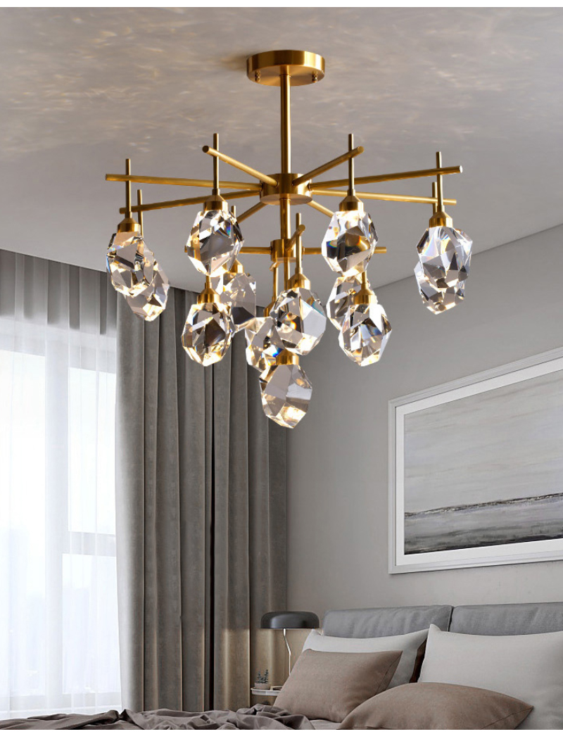 Modern Diamond Crystal Chandelier In Living Room minimalist chandelier(WH-CY-193)